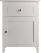 Winsome Eugene Accent Table/Nightstand, for Living Room, Den, Bedroom, White