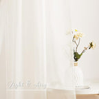 NICETOWN Beige Window Scarf Valances, Voile Fabric Canopy Curtains for Draping, Party Scarf Curtains for Birthday/Revelry, Light Beige, W60 x L216, 2 Panels