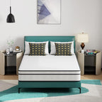 PayLessHere | 10 Inch Full Mattress | Medium Firm Hybrid Mattress | White | with High-Density Foam and Breathable Cover | Pocket Spring Design, Pressure Relief | Bed in a Box, CertiPUR-US Certified