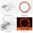 Mini Halloween Fairy Lights Battery Operate, 1 Pack Copper Wire Night Lights 3*AAA Battery Powered Led Starry Fairy String Lights for Bedroom, Christmas, Party, Decoration(5m/16ft Orange)