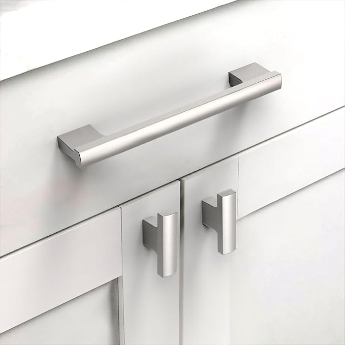 Asidrama 10 Pack 5 Inch(128mm) Polished Chrome Kitchen Cabinet Handles, Cabinet Pulls Kitchen Cabinet Hardware for Cupboard Drawer Pulls