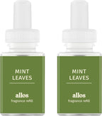 Pura and Allos - Fragrance Refill for Smart Home Air Diffusers - Aromatherapy Scents for Home - up to 120-Hours of Premium Fragrance per Vial - 2 Pack - Mint Leaves (Focus)