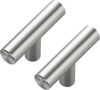 10 Pack Brushed Nickel Cabinet Knobs - Kitchen Cabinet Knobs Silver Cabinet Pulls for Kitchen Cabinet Drawer Stainless Steel Dresser Knobs for Cabinet Hardware 2in Length Single Hole T Bar