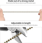 SmoTecQ Ceiling Fan Pull Chain, 120" Rust Proof Copper 3mm Beaded Extension Chains with 12 Matching Connectors, Bronze