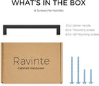 Ravinte 30 Pack 7-1/2 Inch Kitchen Square Cabinet Handles Matte Black Cabinet Pulls Black Drawer Pulls Kitchen Cabinet Hardware Kitchen Handles for Cabinets Cupboard Handles Drawer Handles