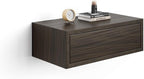 Mobili Fiver, Riccardo Wall Bedside Table, Dark Walnut, Made in Italy