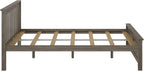 Plank+Beam Queen Bed Frame with Headboard, Wood Platform Bed, Adult Bedroom Furniture, Easy Assembly, No Box Spring Needed, Clay