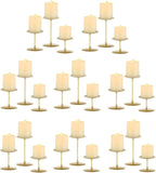 Pillar Candle Holders Candle Plates - Set of 24 Candelabra Candle Stand Iron Plate Minimalism Modern Home Mantel Dinning Table Christmas Decorations Centerpiece for Wedding, Party, Events, Gold