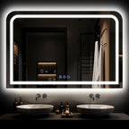 LED Bathroom Mirror, 48"x 32" LED Mirror with Lights for Bathroom, Lighted Vanity Mirrors for Wall, Anti-Fog, Dimmable, Tempered Glass, Memory Function, 3 Colors, Safe Use (White)