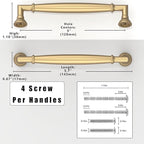 10 Pack Champagne Bronze Cabinet Pulls 5 Inch(128mm) Kitchen Cabinet Handles Solid Zinc Alloy Cabinet Hardware Drawer Pulls