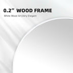 White Arch Bathroom Wall Mirror,24 x 36 Inch Arched Vanity Modern Tempered Glass Mirror for Bedroom,Living Room,Entryway