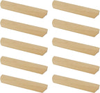 10Pcs Unfinished Wood Solid Furniture Pulls Handles,Unfinished Unpainted Paintable Wooden Handles Cupboard Closet Drawer Handle Pull,Length 6.1",Hole Dis.5.04"