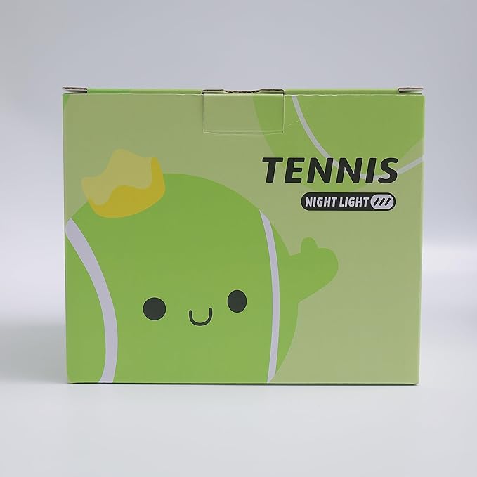 Tennis Gifts, Tennis Ball Night Light for Boys-Rechargeable Squishy Silicone Lamp,Cute Tennis Ball lamp for Tennis Sports Lovers Boys Girls Birthday Gifts