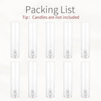 Glass Hurricane Candle Holder: 11.8" Tall Candlestick Holder Bulk with Cylinder Windproof Cover Set of 10 Clear Taper Candle Holders for Wedding Party Birthday Christmas Decor