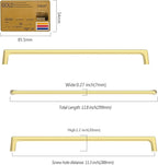 Amerdeco 10 Pack Brushed Gold Cabinet Pulls 11.3 Inch(288MM) Hole Centers Kitchen Cabinet Handles Hardware for Cabinets Cupboard Handles Drawer Pulls ZH0041