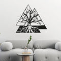 Metal Viking Wall Decor, Tree of Life Metal Wall Art, Norse Viking Decor, Norse Pagan Decor, Pagan Wall Decor, Tree of Life Wall Sculpture, Scandinavian Home Decor, Godly Home Decor (Black, 31"x31"|80x80cm)