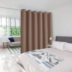 NICETOWN Sound Reducing Ceiling Curtains, Room Divider Curtain Screen Partition, Function Thermal Blackout Patio Door Curtain Panel, Sliding Door Insulated Curtain, Cappuccino, 10ft Wide x 7ft Long