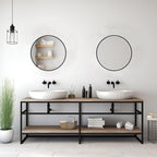 Small Round Mirror, 16 inch Round Mirror, Round Black Mirror, Metal Frame Circle Mirrors for Bathroom, Bedroom, Vanity, Wall Decor.