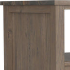 SIMPLIHOME Ela SOLID WOOD 20 inch Wide Rectangle Transitional End Table in Smoky Brown for the Living Room and Bedroom
