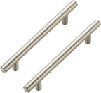 JOY DECOR 45 Pack Cabinet Handles, Brushed Nickel Cabinet Pulls, 5 in Hole Center Kitchen Cabinet Handles, Stainless Steel T Bar Handles for Dresser Drawers