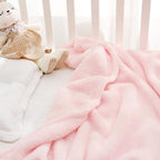Exclusivo Mezcla Plush Fuzzy Fleece Throw Blanket, Super Soft, Fluffy and Warm Blankets for Couch, Bed, All Season Use (40x50 Inches, Light Pink)