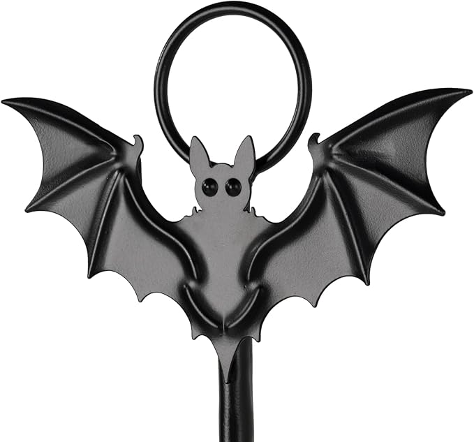 Wall Sconce Candle Holder Metal Hanging Wall Decorations Gothic Bat Wall Light Candle Holder for Home,Living Room, Bathroom, Dining Room, Set of 2（Black