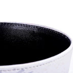 10L/2.64 Gallon Trash Can, Decorative Waste Basket, PU Leather Waste Paper Basket, Waterproof Garbage Can for Bathroom, Bedroom, Office, Kitchen and Living Room - Lavender
