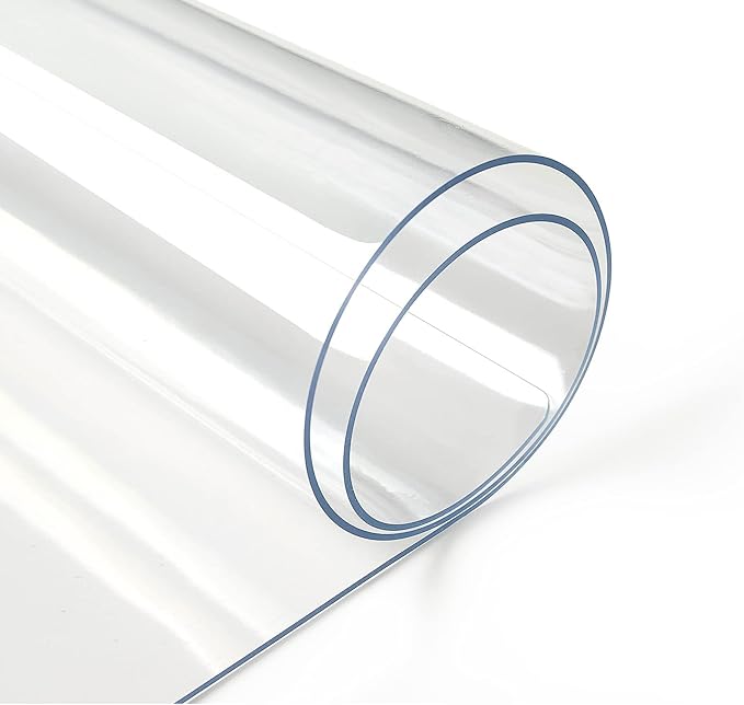 Deep Dream 1.5mm Clear Desk Cover Protector, 54×54 Inch Clear Desk Cover, Clear Desk Mat, Table Cover Tablecloth Protector Square, Table Protector for Dining Room Table