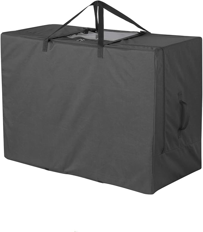 Cuddly Nest Folding Mattress Storage Bag - Heavy Duty Carry Case for Tri-Fold Guest Bed (Fits 4" NARROW TWIN & COT Mattress,Black)