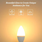 Brightever E12 LED Candelabra 40 Watt Equivalent Light Bulbs, 4W Warm White 2700K Ceiling Fan Bulbs, Chandelier Candle Lights for Wall Lanterns, Pendant Lights, Non-Dimmable, 6-Pack