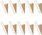 Homeforia Beech Wood Coat Hooks, High End Beech Wood & White Metal Wall Mounted Clothing Hooks, Mid-Century Modern Coat Hooks, Heavy Duty Wooden Hooks for Hanging Coats, Hats, Towels & More, Set of 10