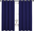 NICETOWN Blackout Draperies Curtains, All Season Thermal Insulated Solid Grommet Top Blackout Curtains/Drapes for Kid's Room (Royal Blue, 1 Pair, 55 x 68 inches)