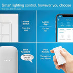 Lutron Caseta Original Smart Light Switch (Lutron Smart Hub Required), for Home, LED Lights, and Fans, 6 Amp, Single-Pole/3-Way, Neutral Required, PD-6ANS-WH, White