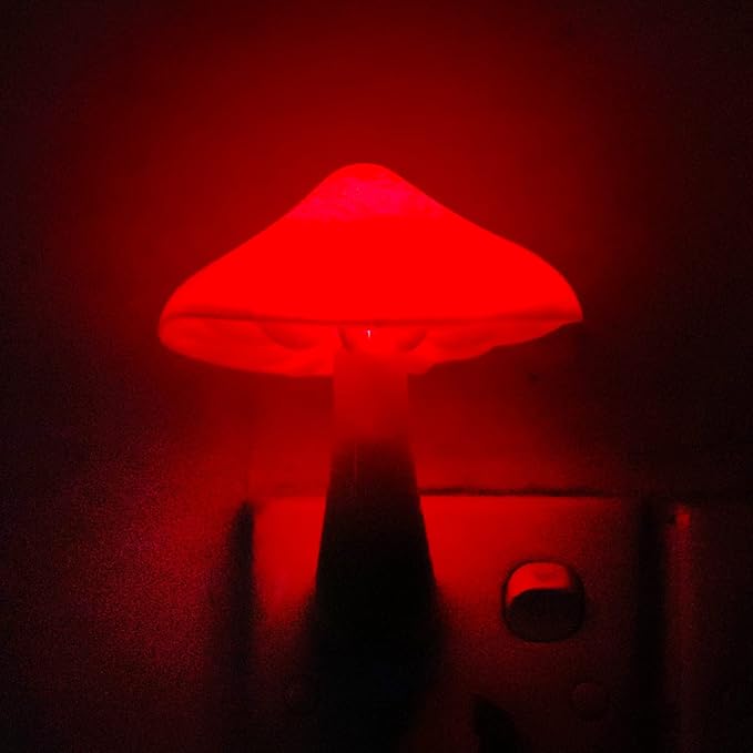 AUSAYE Sensor Led Nigh Light Plug in Nightlight for Kids Adults,Auto On/Off Night Lights Wall Lamp for Bedroom, Bathroom,Toilet,Stairs,Kitchen,Hallway Christmas Thanksgiving Gifts Red