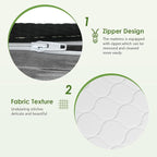 PayLessHere | 8 Inch Full Mattress | Medium Firm Hybrid Mattress | White | with High-Density Foam and Breathable Cover | Pocket Spring Design, Pressure Relief | Bed in a Box, CertiPUR-US Certified