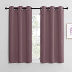 NICETOWN Dry Rose Room Darkening Curtains for Kitchen, Set of 2, 42 inches Wide by 48 inches Long, Window Treatment Thermal Insulated Solid Grommet Room Darkening Curtains/Drapes for Bedroom