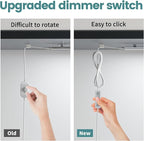 ASOKO Dimmable Led Under Cabinet Lighting for Kitchen - 6 Pcs 12 inches Linkable Led Counter Light Bars, Cold White 5000K,DC24V,18W