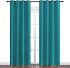 NICETOWN Room Darkening Curtains 86 inch Length 2 Panels, Thermal Insulated Grommet Blackout Curtains for Modern Casual Elegant Bedroom Kids Room Theme Decoration (Peacock Teal, 2 Pieces, W55)