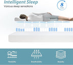 BestMassage | 6 Inch Twin Mattress | Gel Memory Foam | Medium Firm Feel | White | Bed in a Box, CertiPUR-US Certified | Pressure Relief, Cooling Ventilated Foam | Breathable Knit Cover