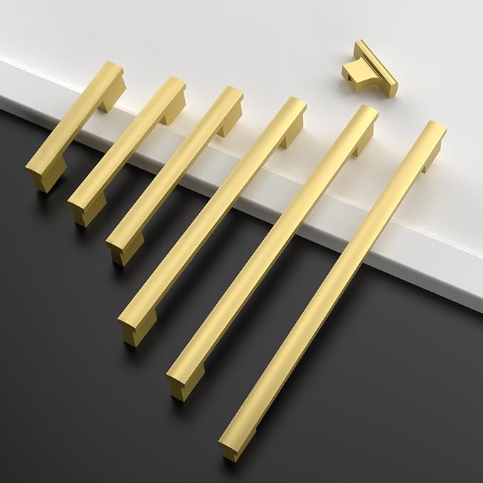 Asidrama 30 Pack 5 Inch(128mm) Brushed Gold Cabinet pulls Kitchen Cabinet Handles, Cabinet Pulls Gold Kitchen Cabinet Hardware for Cupboard Drawer Pulls