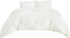 Bedsure Oversized King Comforter Set - Ivory Comforter, Boho Tufted Shabby Chic Bedding, 3 Pieces Vintage Farmhouse Bed Set for All Seasons, Fluffy Soft Bedding with 2 Pillow Shams