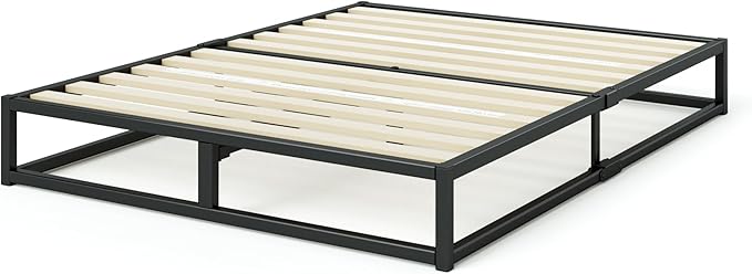 ZINUS Joseph 10 Inch Platform Bed Frame, Wood Slat Support, No Box Spring Needed, Eco Friendly WonderBox(TM) Packaging, Easy Assembly, Black, Full