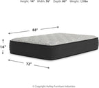 Signature Design by Ashley California King Size Palisades 14 Inch Plush Hybrid Mattress with Quick Response Gel Memory Foam, Fiberglass Free, Mattress In A Box