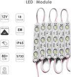 LED Module, Decorative Light White 10pcs 5 Ft 5730 SMD 150LM Per Module IP65 Waterproof for Letter Sign Advertising Signs With Tape Adhesive Backside (White Light)