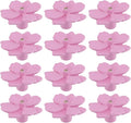 12PCS 1.57" x 0.83" Single Hole Dresser Knobs Ceramics Flower Shaped Pulls for Cupboard Drawer, with 2 Kinds of Screws