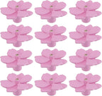 12PCS 1.57" x 0.83" Single Hole Dresser Knobs Ceramics Flower Shaped Pulls for Cupboard Drawer, with 2 Kinds of Screws