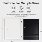[4-Pack]Kids Artwork Frames Changeable - Kids Art Frame,Kids Art Frames Front Opening Holds 150,Children Art Projects Kids Art Frames,10x12.5 Picture Frame for Display Kid Art Work,With Storage(White)