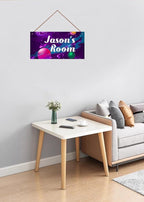 Personalized Stars Sign Customized Galaxy Signs Wall Art Decoration Exquisite Decorative Signs for Girls Bedroom Door Decor For Kids Room Outer Space Themed Nursery Decor For Boys Room
