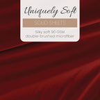 Linen Market Brushed Microfiber King Sheet Set 4 Piece – Oeko-TEX Certified Ultra Soft & Wrinkle-Free - 16" Deep Pocket Sheets - Easy Care King Size - Burgundy