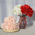 WEISPARK 100PCS Artificial Hydrangea Flowers, Fake Flowers Silk Hydrangea Full Flowers Heads with Stems for Wedding Home Party Shop Baby Shower Decor (Light Pink)